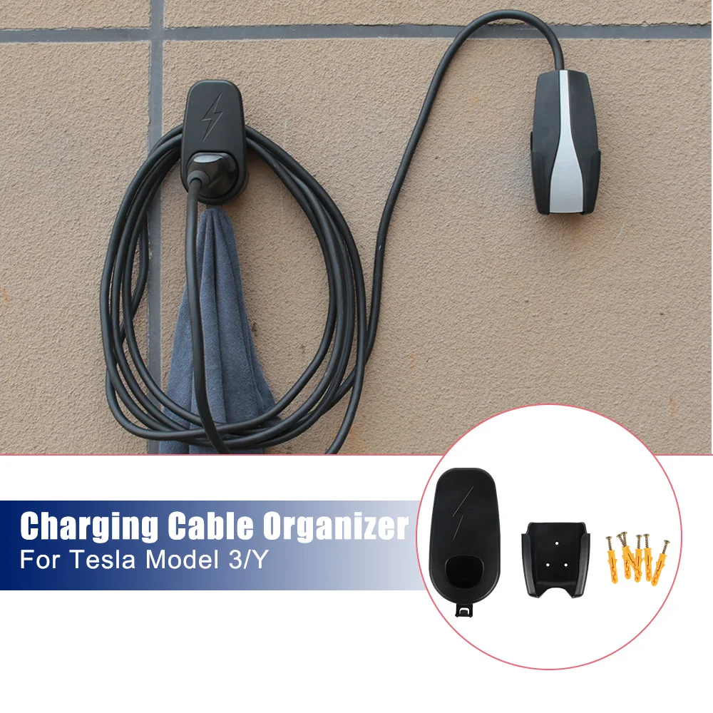 Für Tesla Modell 3 Y Auto Ladegerät Halter Stecker Halterung EU UNS Adapter Stand Wand Halterung Lade Kabel Organizer Zubehör