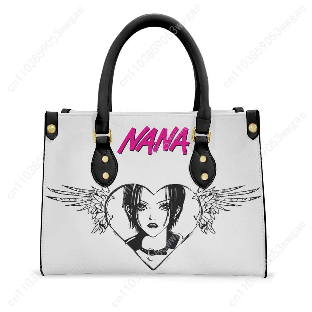 NANA Anime Tote Bags Purse Women Man Fashion Personalized Text Image PU Leather Customized Handbags Commuter Shopping Gift Bags