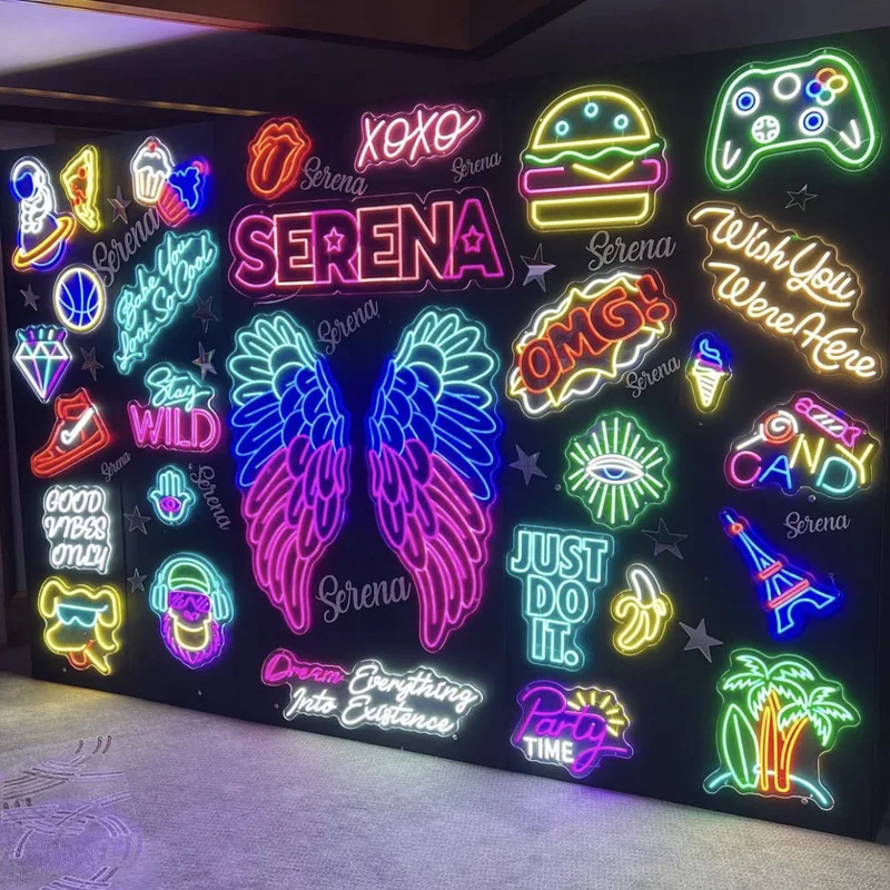 Luz de néon RGB Full Color para loja, sinais personalizados, atmosfera publicitária comercial e comercial premium, ilumine seu bar