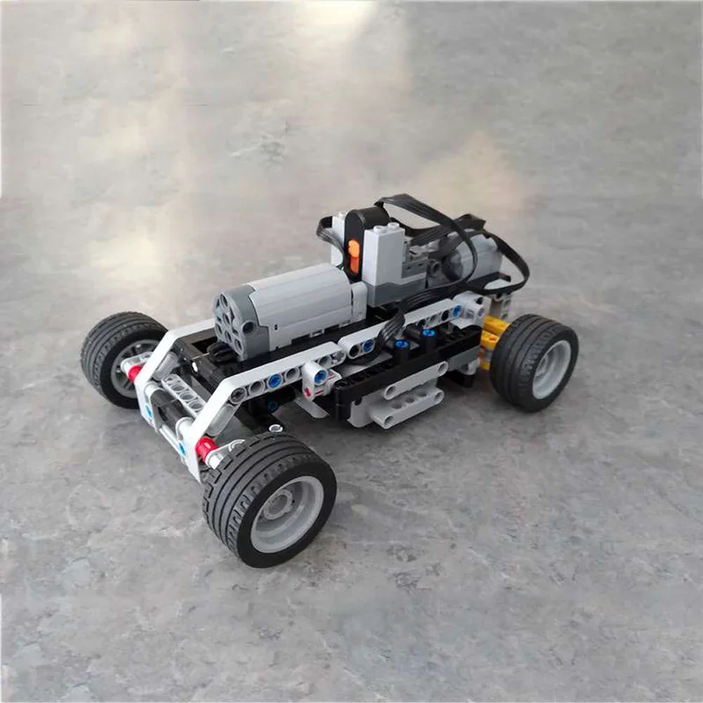 2WD 2-wielaandrijving autochassis MOC PF bouwstenen technische onderdelen XL servomotor elektrische IR-afstandsbediening auto 8882 8878