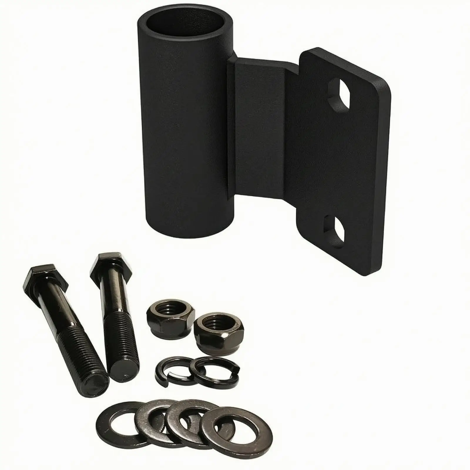 Adjustable Bar Holder for Squat Rack Barbell Rest with Black Nylon Sleeve Mount