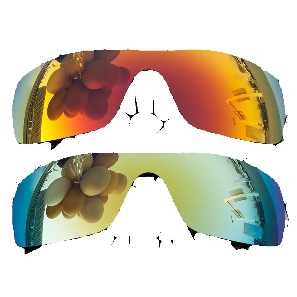 

Fire Red & Yellow Gold Lenses Replacement For-Oakley Batwolf OO9101 Polarized Sunglasses