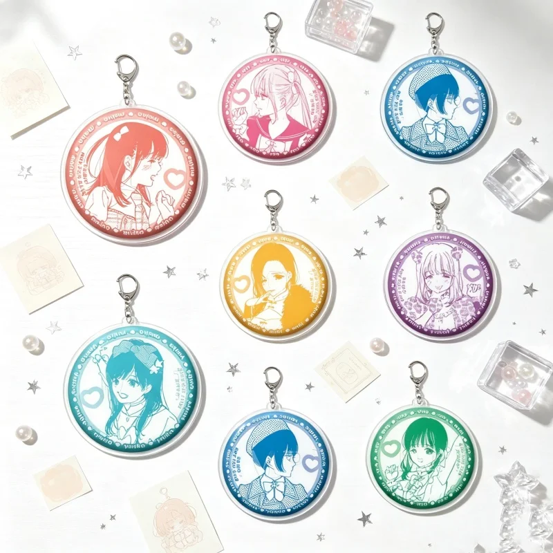 Bag Charm-If My Favorite Pop Idol Made It to the Budokan, I Would Die ANIME Circle Acrylic Pendant Keychain Cosplay Fans Gift6CM