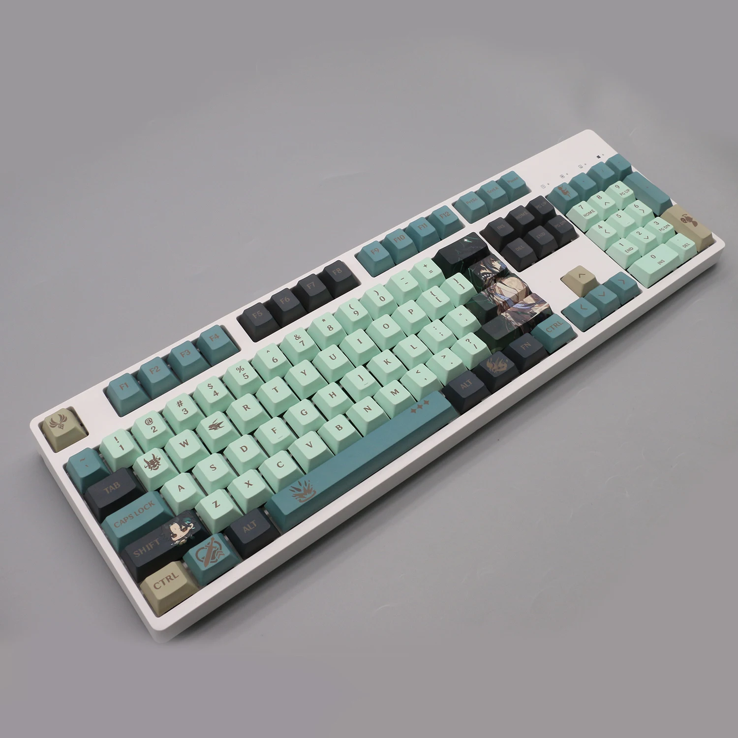 128 teclas pequeno conjunto completo de impacto xiao xiao keycap pbt animação sublimação cereja bidimensional perfil mecânico keyboa