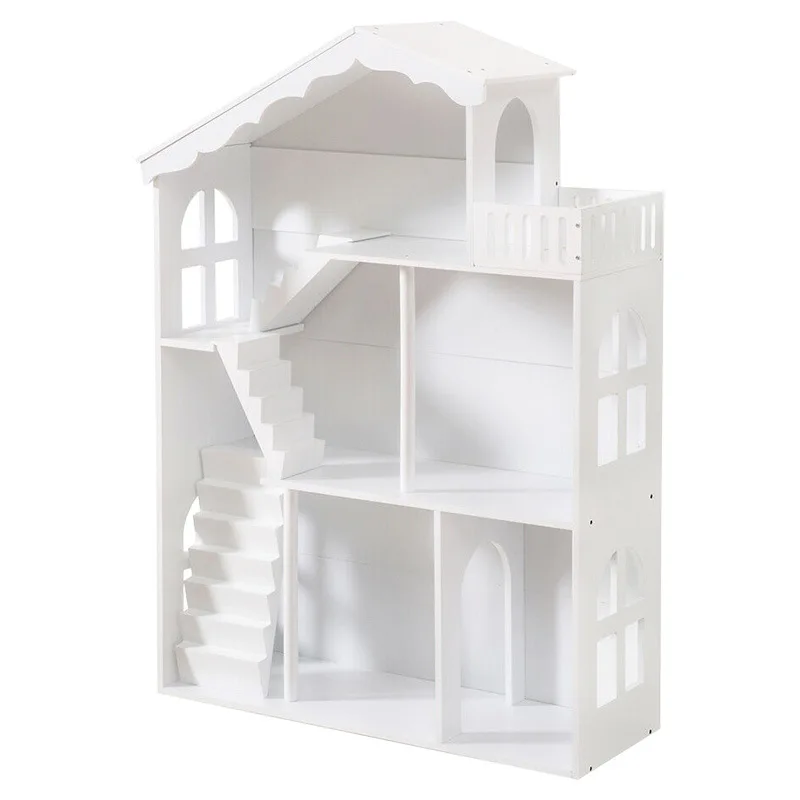 

Children's Solid Color Stair Combination Bookcase Toy House Wooden Storage Cabinet Stand Floor to Floor Multi-layer