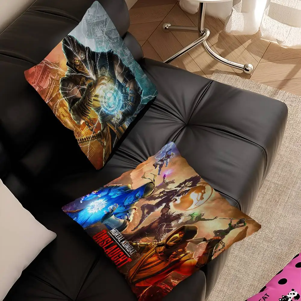 Mortal Kombat Video Game Cushion Cover Pillowcase Upholstery Sofa Throw Pillow Home Decor Pillowcas