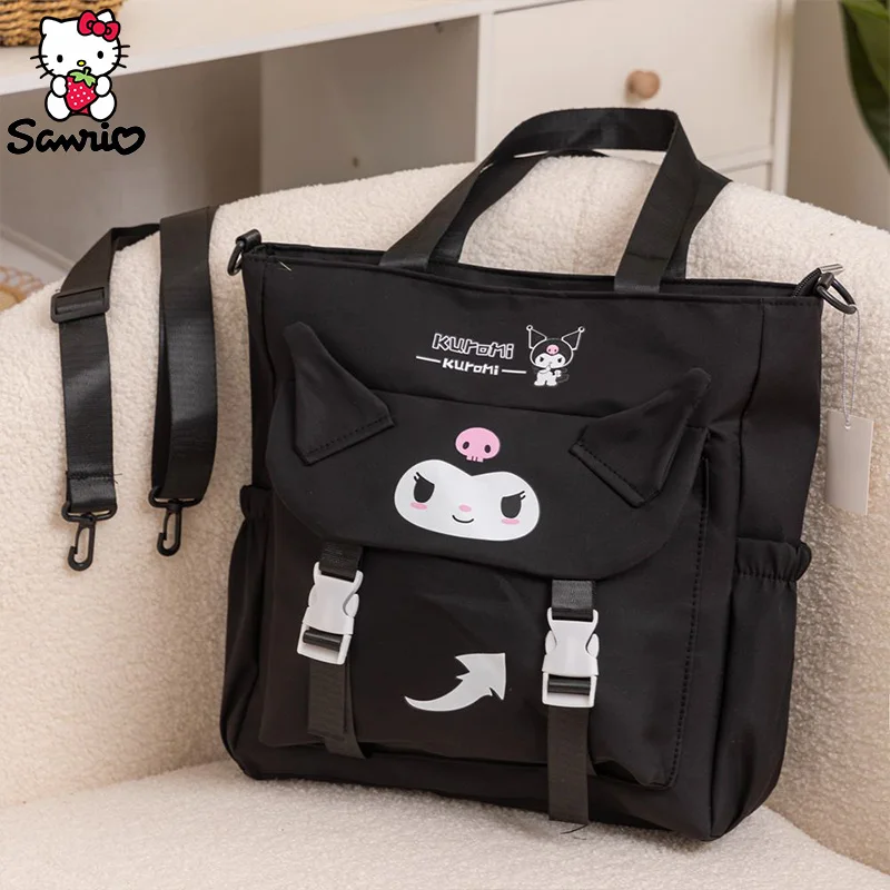 Kuromi Crossbody Bag Sanrio Tote Bag Schoolbag Handbag Storage Fashion Makeup Pouch Shoulder Bag Anime Figure Bagpack Girl Gift