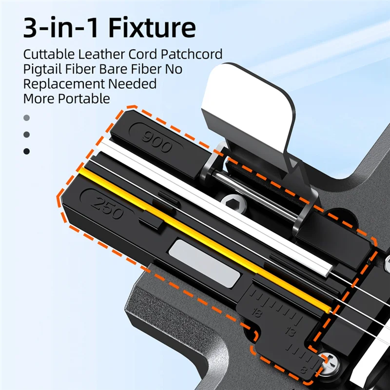 

B50B-T-09 One-Step Fully Automatic High Precision Optical Fiber Cleaver With Fusion Splicer Cutter Cold Cut Hot Melt Functionali