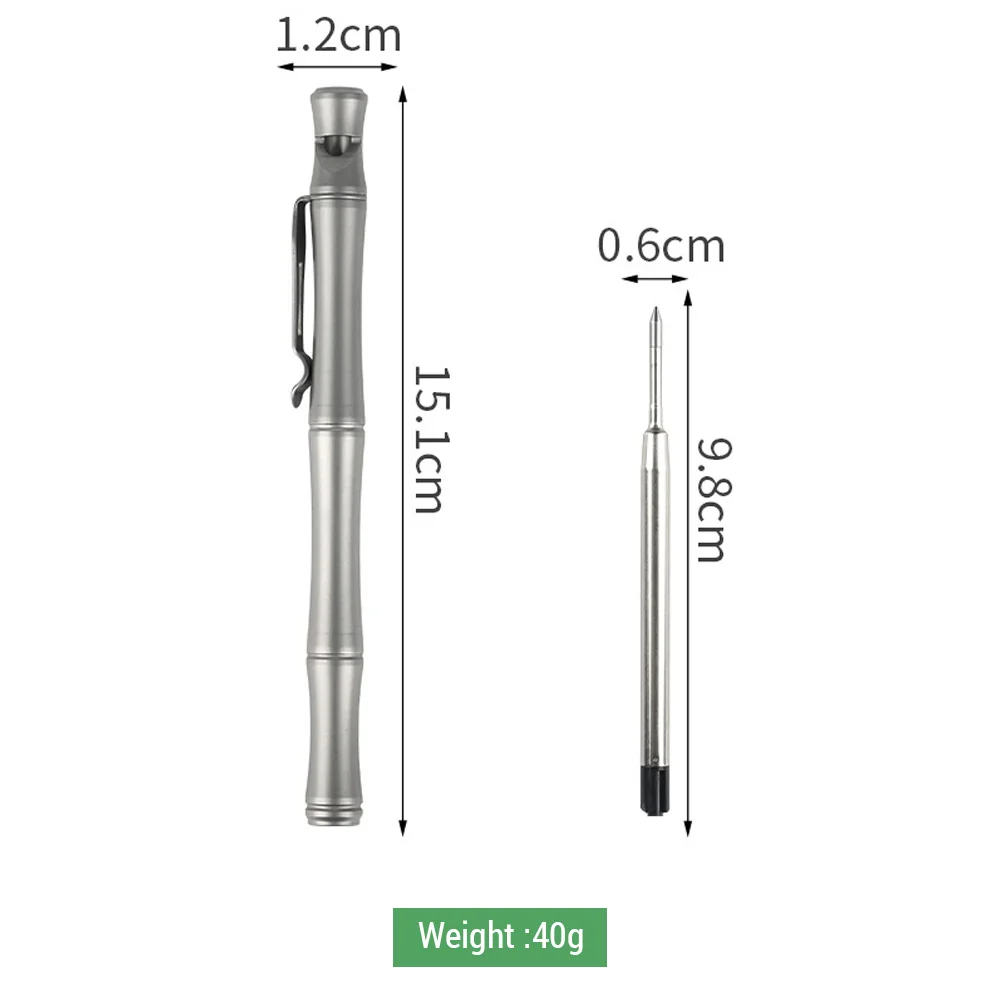 Stylo DulDefense en acier inoxydable pour fille, outil anti-loup, peut remplacer la tête d'attaque, autodéfense, rupture de Windows, signature d'entreprise