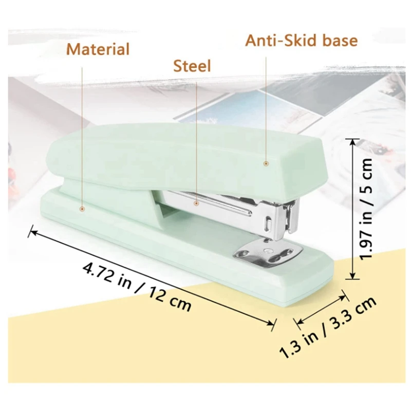 Cucitrice da 1 pezzo cucitrice da ufficio cucitrice da tavolo Green School And University forniture per ufficio cucitrice portatile durevole