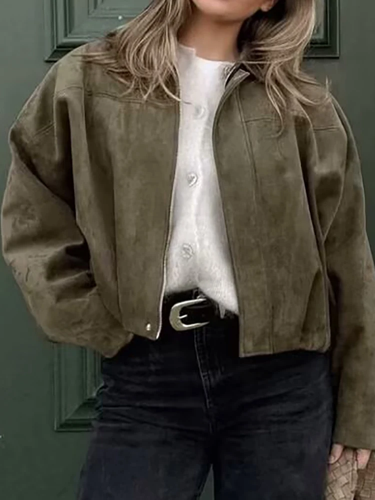 

2025 пальто с отложным воротником на молнии в стиле пэчворк, длинные пальто с рукавами «летучая мышь», женская осенне-зимняя модная повседневная верхняя одежда, куртки, уличная одежда