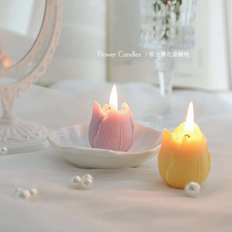 Tulip Scented Candles Gifts Handmade Birthday Gifts Decorative Ornaments Flower Shaped Candles