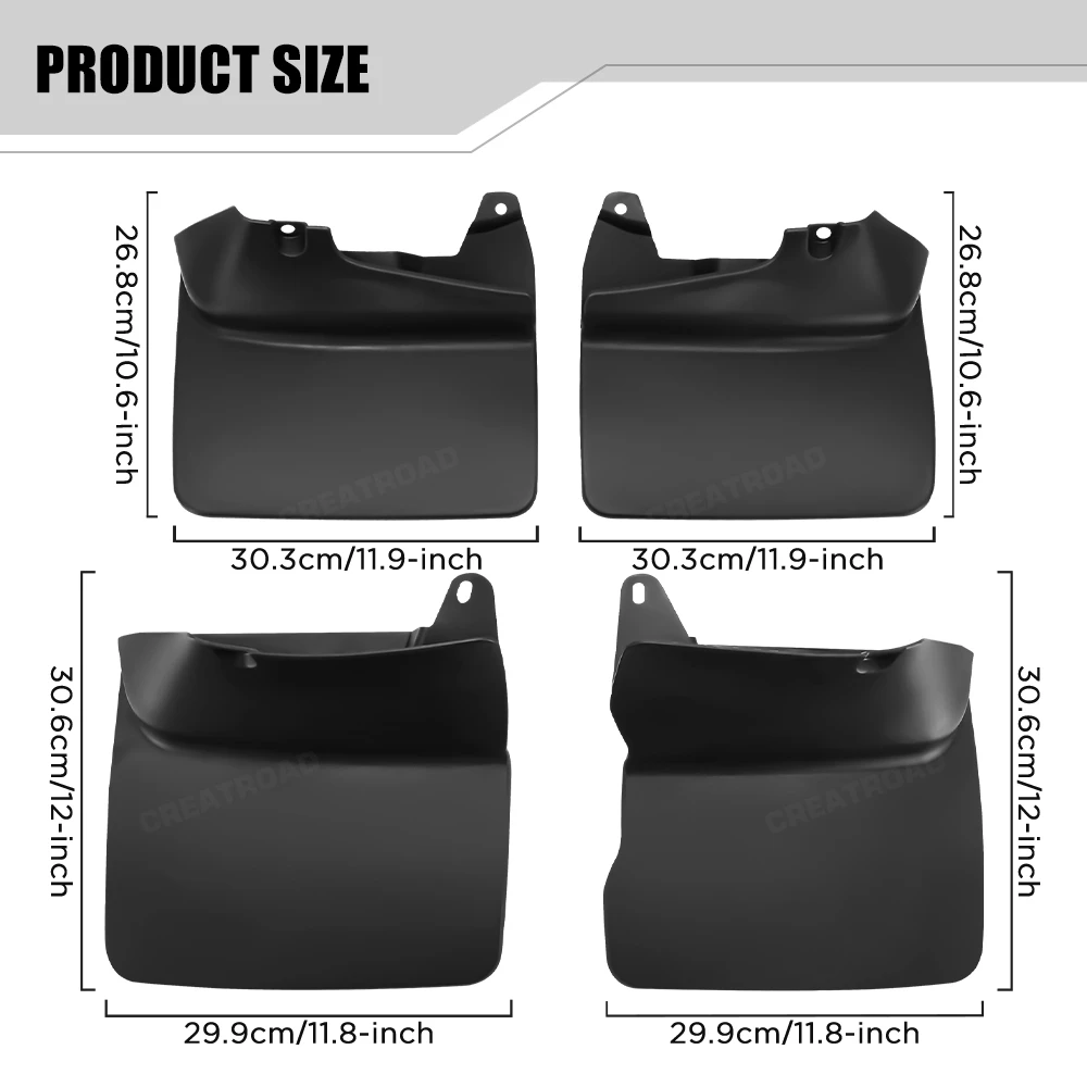 Custom Fit 4PCS Mud Flaps for Toyota Land Cruiser Prado 1997 1998 1999 2000 2001 2002 No Drilling Splash Guards Fender