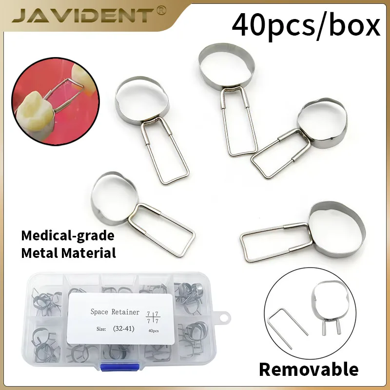 40Pcs/Box  Dental Space Maintainer Preformed Orthodontics Braces Teeth Gap Retainer Molar Band Loop Kit Tools Dental Consumables