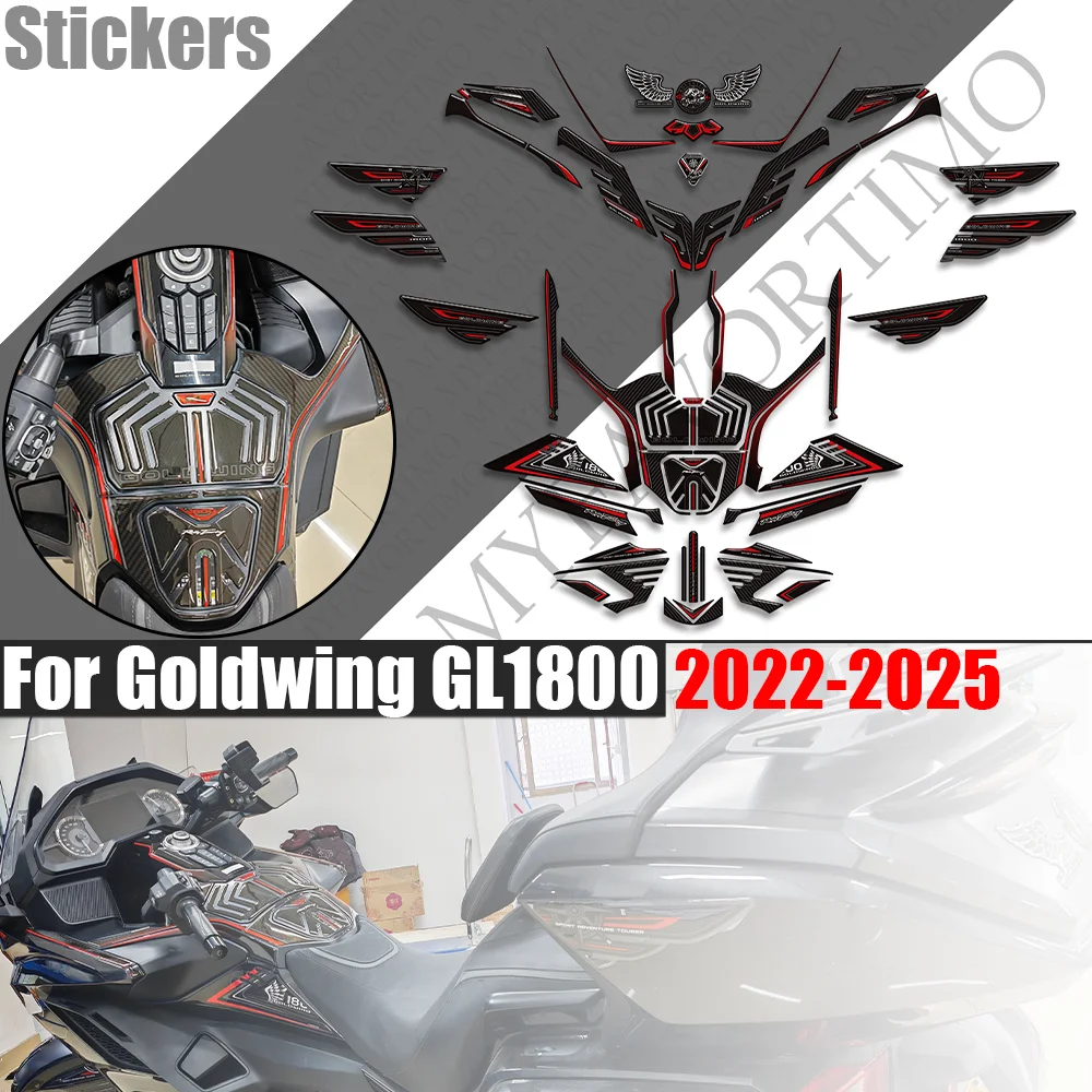 

For Goldwing GL1800 Motorcycle Tank Pad TankPad Body fuel tank decoration sticker decal GL 1800 F6B 2022 - 2025