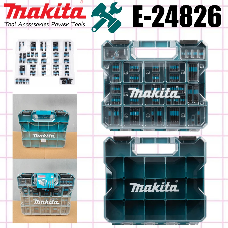 Makita E-24826 100 Piece Impact Black Screwdriver Bit Set 1/4