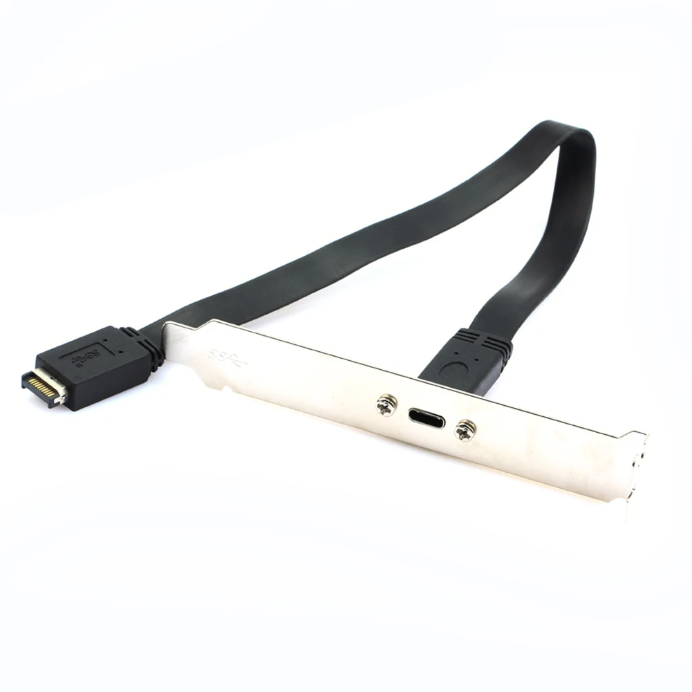 USB 3.1 Front Panel Header Type E M to Type C F Motherboard Expansion Cable Line PCI Bit Fixe Conveniently Through the Chassis