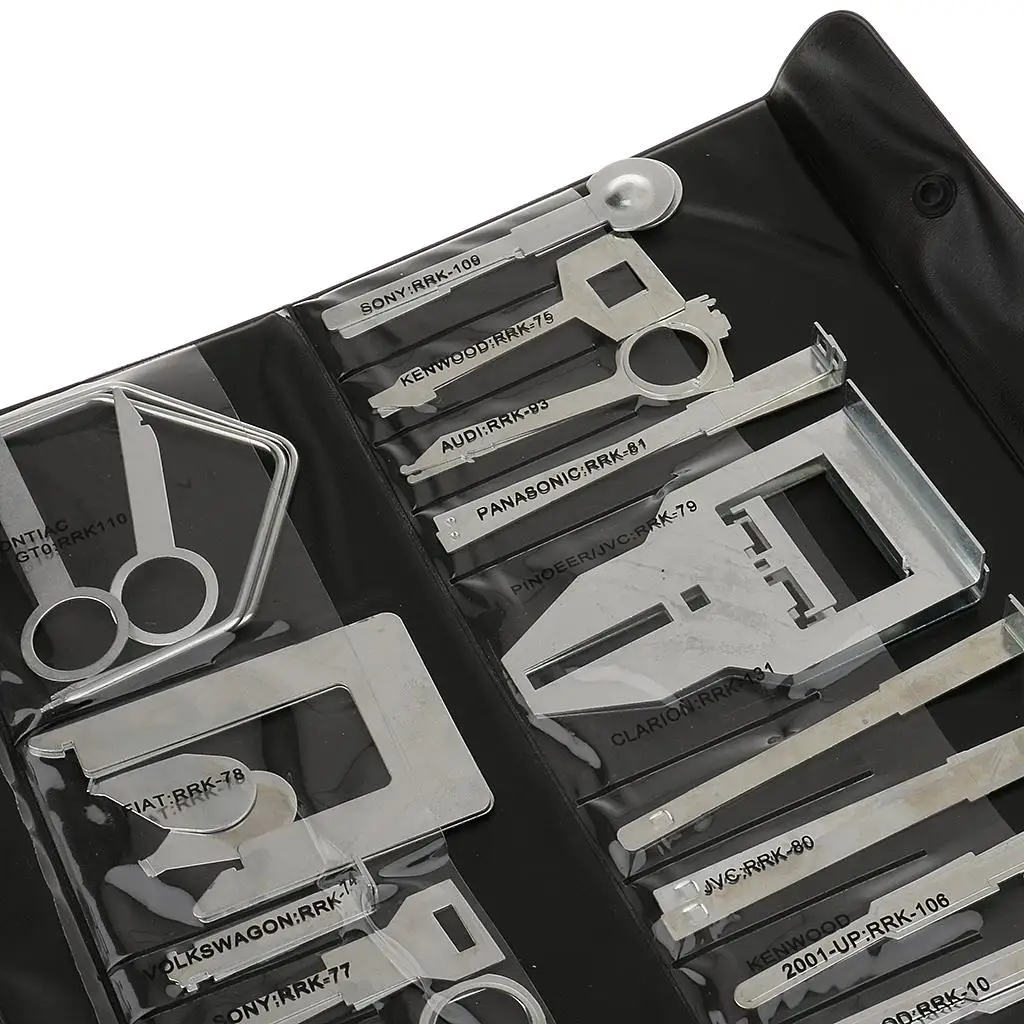 

Audio Fixing Keys 36 Piece Metal Car Stereo Repair Tool Kit for Panasonic JVC Pioneer Philips Clarion Radios