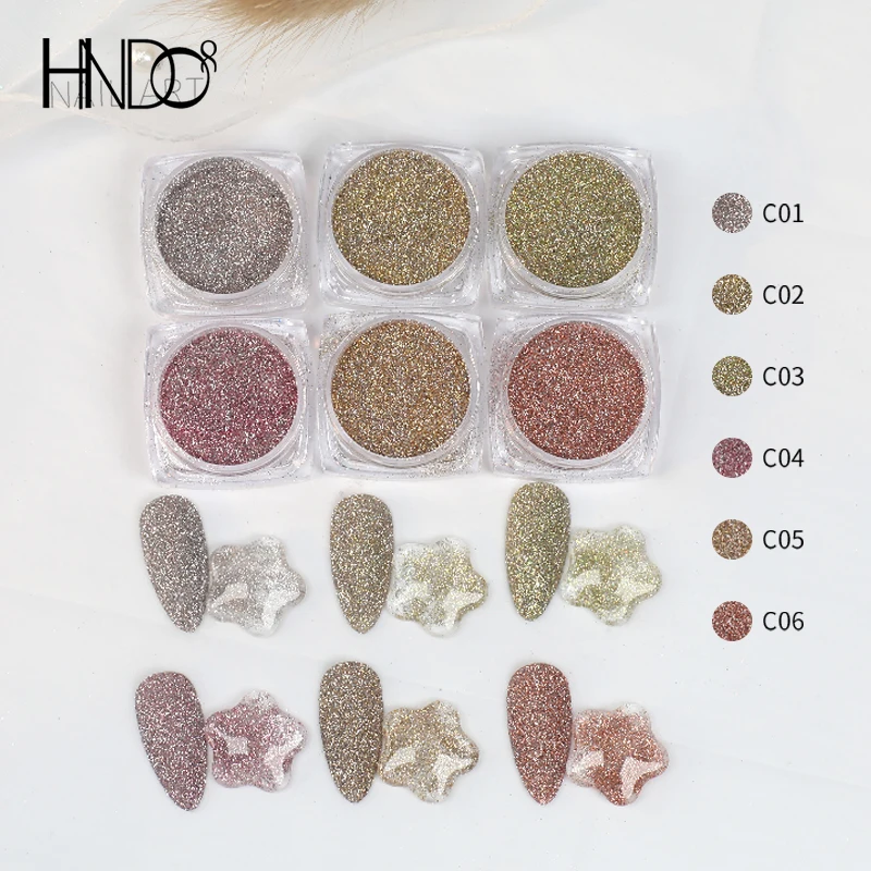 HNDO Sparkle Fairy Diamond Powder Nail Art Shiny Glitter for Party Disco Manicure Professional Design Luxury DIY Pigment Dust