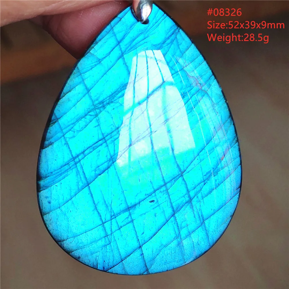 Natural Blue Light Labradorite Pendant Necklace Jewelry Beads Women Men Colorful Labradorite Stone Necklace Pendant AAAAA