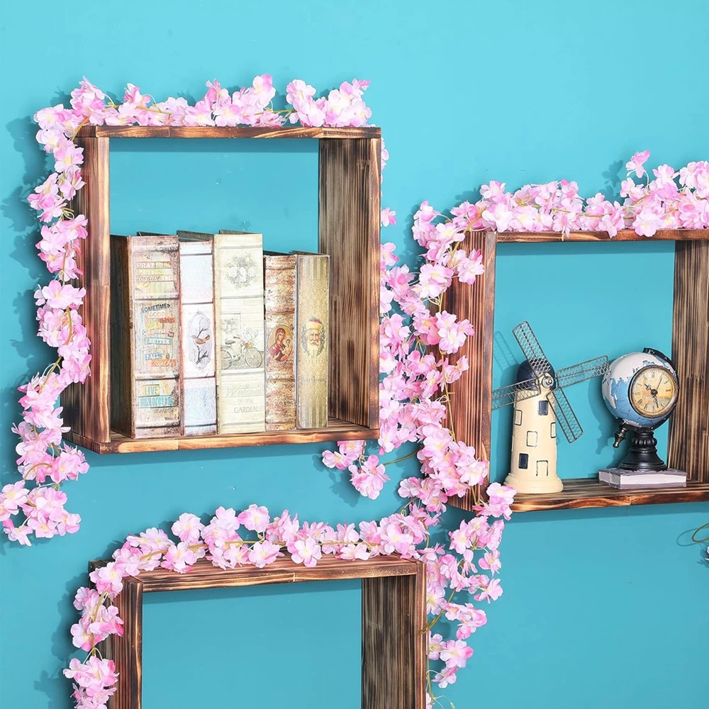 180 cm Künstliche Sakura-Blumenranke Großhandel Hochzeit Garten Rosenbogen Heim- und Partydekoration Braut Kunstseidenpflanzen Geschenk – Detail 3