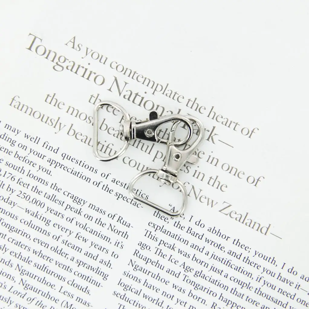 Plated Trigger Snap Hook Iron Lobster Clasp High Strength Swivel Hooks for Beads Key Chains DIY Craft Making