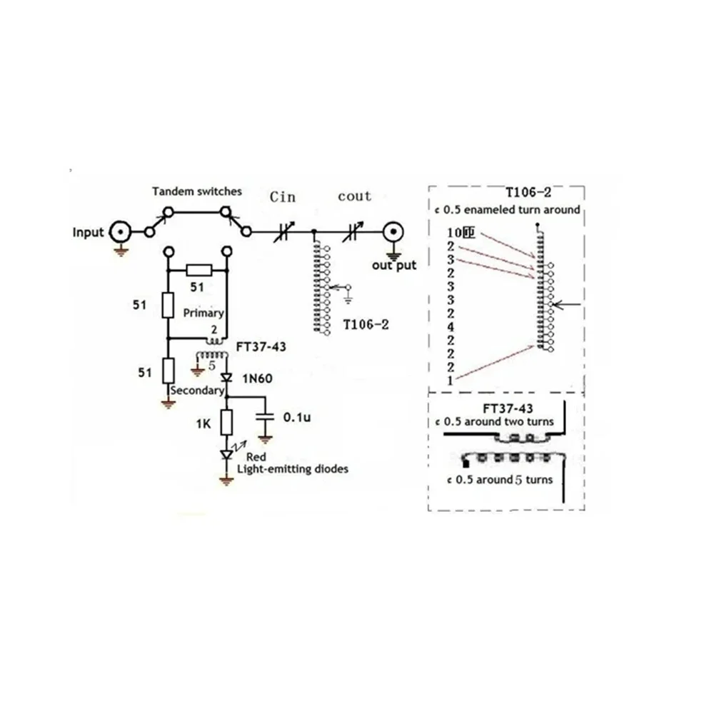 Kit Sintonizador Antena Manual para Rádio HAM, Kit DIY QRP, 1-30 MHz