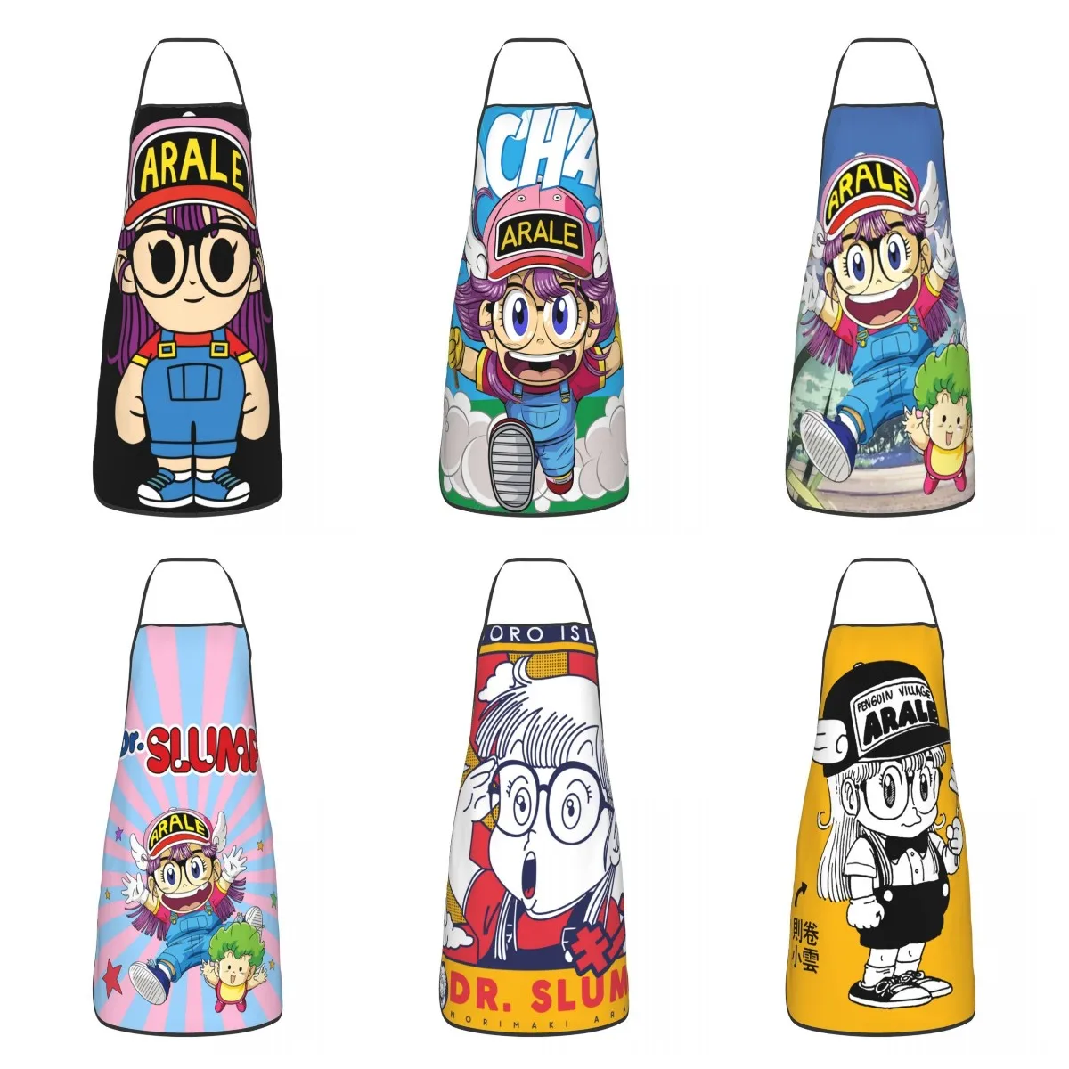 Cute Arale Chibi Apron Women Men Unisex Bib Dr Slump Japanese Manga Cooking Kitchen Tablier Cuisine Chef Painting