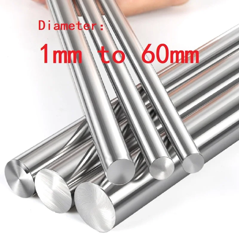 304 Stainless Steel Round Rod Length 1m Stainless Steel Bars Grade Diameter 1 1.5 2 2.5 3 3.5 4 5 6 7 8 9 10 11 12 13 14 -60mm