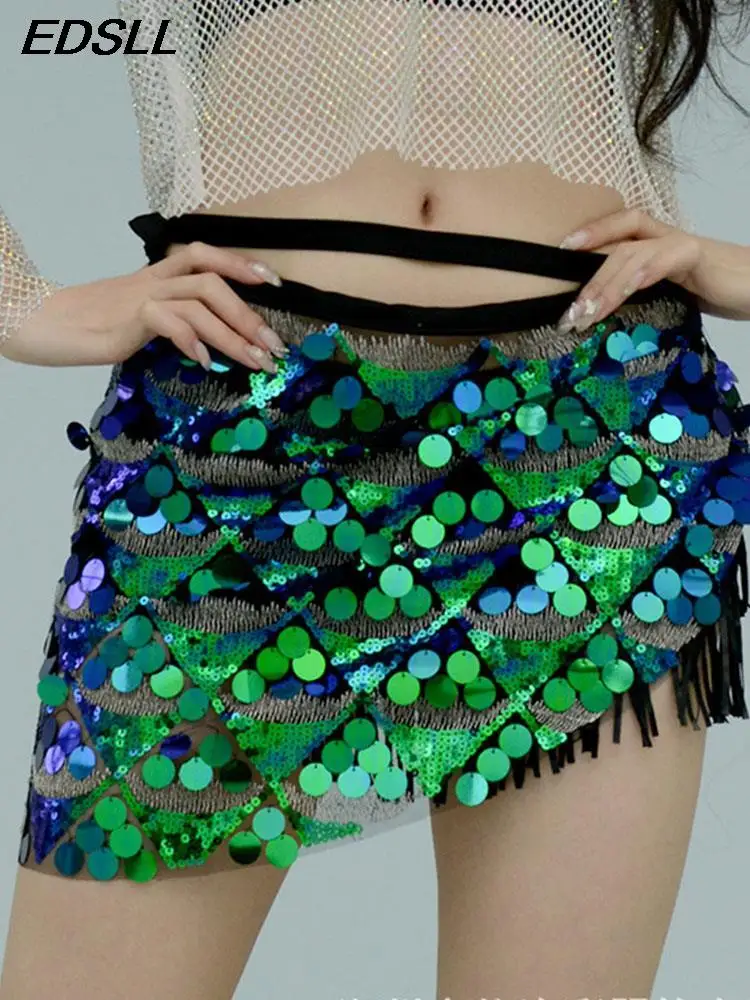 رائجة البيع النساء الرقص اكسسوارات الترتر وشاح الورك الخصر سلسلة مجموعة مثير التفاف الورك تنورة قصيرة مثلث وشاح التدريب الملابس