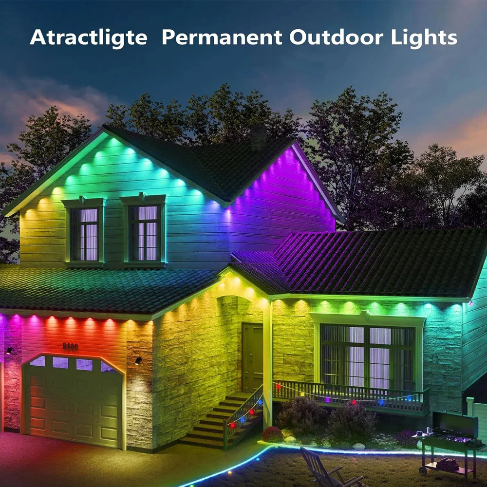 15 متر/30 متر الذكية RGB LED أضواء خارجية لتقوم بها بنفسك ألوان IP67 مقاوم للماء الطنف الإضاءة للمنزل عيد الميلاد هالوين الزينة اليومية