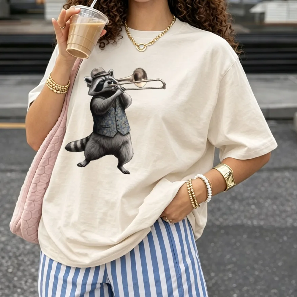 Trombone T-Shirt or Sweatshirt Funny Jazz Band Wildlife Animal Art Short Sleeve Casual Tee Gift for Trombonist Music Fans Unisex