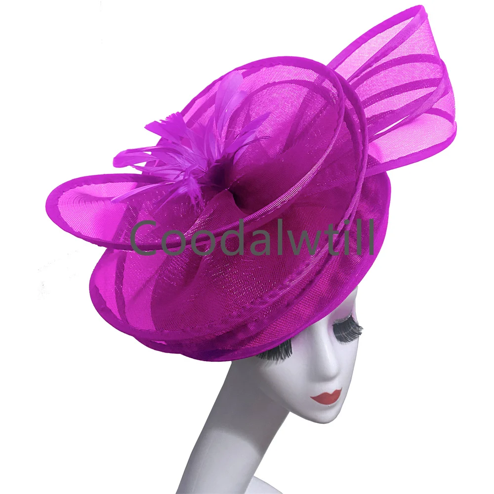 Big Pillbox Fascinator Hat Women Church Derby Fascinator Headpiece Ladies Royal Ascot Millinery Cap Event Party Tea Chapeau