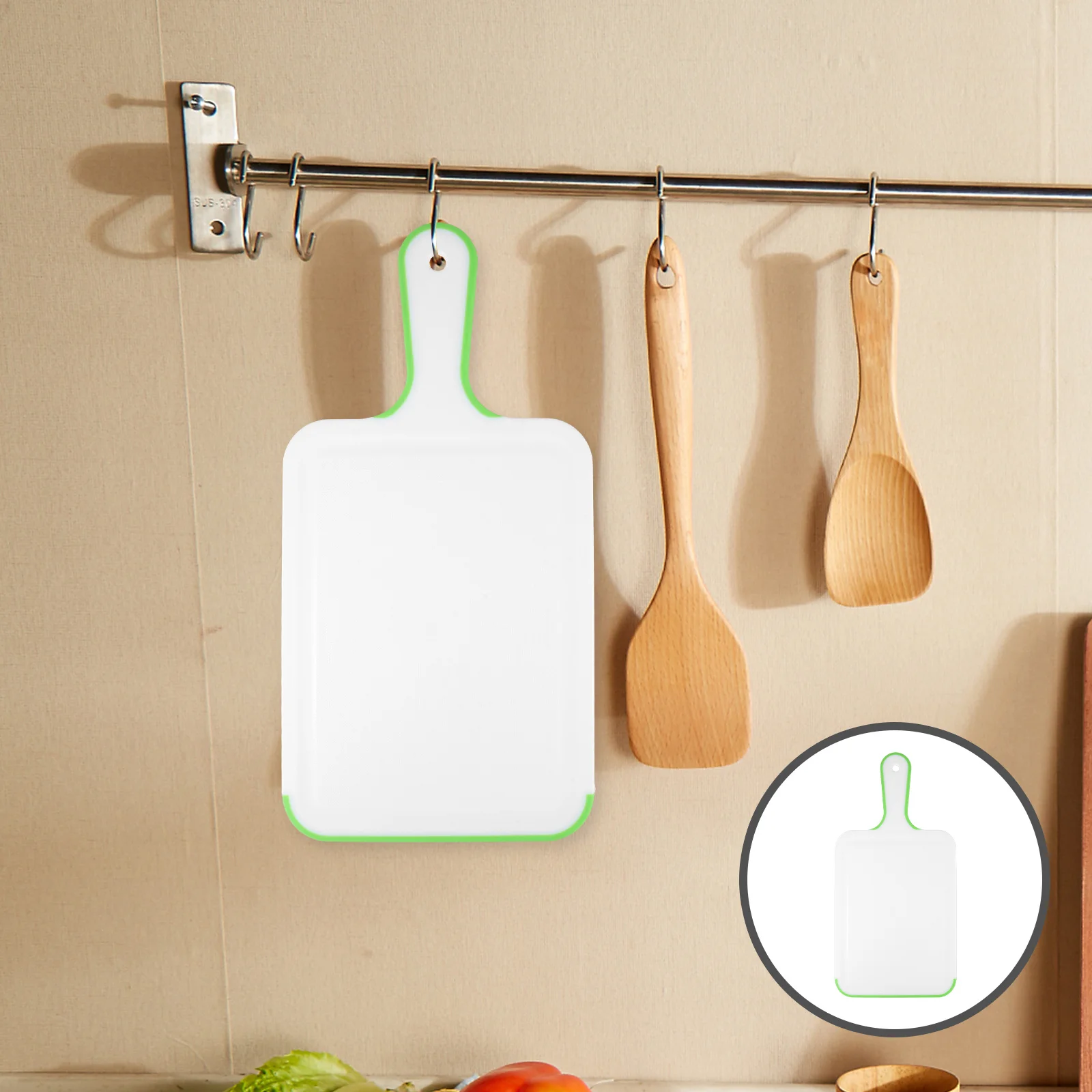 

Thick Double Sided Kitchen Cutting Board Non Slip Plastic Reusable Cutting Board for Fruit Vegetable Meat