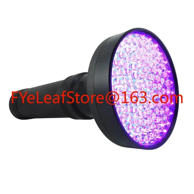 Black flashlight 128LED UV 395NM upgraded bright UV professional for pet urine detector