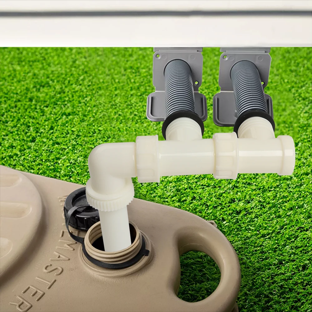 

1PCS Double Caravan Waste Water Outlet Hose Pipe Adapter Use with Waste Hog / Master Caravan RV Accessories Camper Accessories