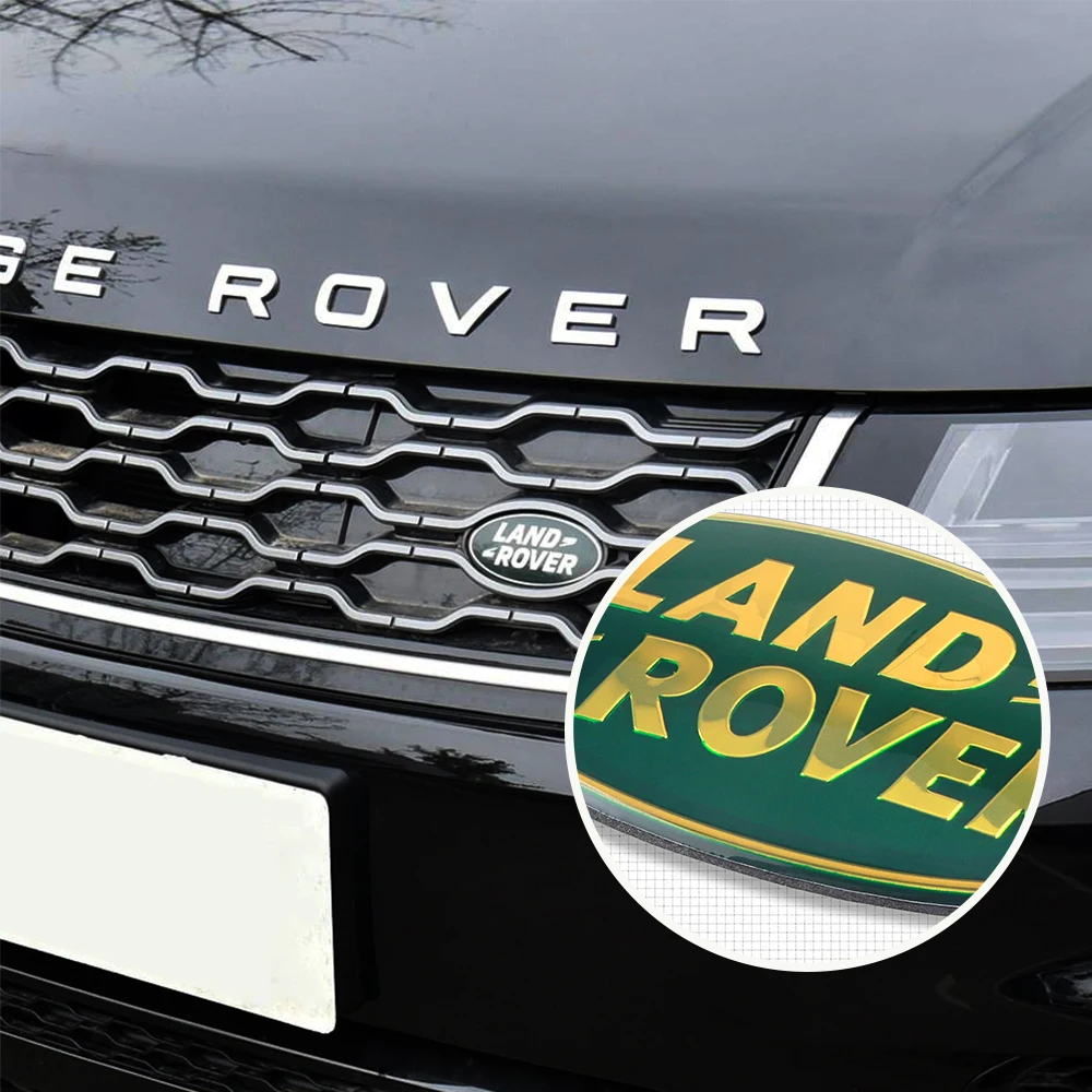 Insignia con emblema de radiador delantero de coche, pegatina adhesiva para Land Rover SVR Discovery Velar Evoque Freelander Range Rover L322