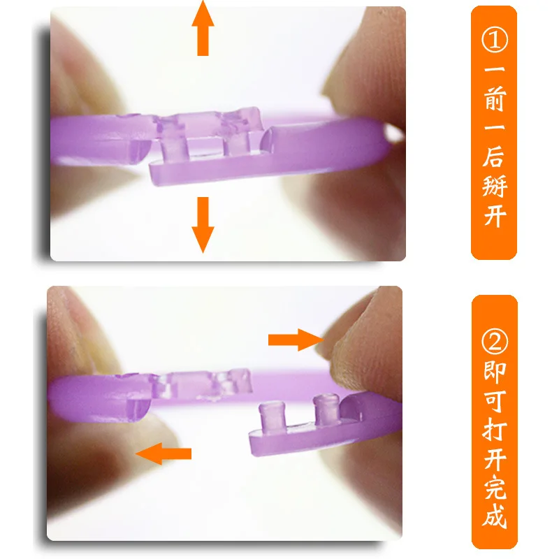 1 Boxed Transparent Color Loose-leaf Ring Binding Coil Plastic Perforated Ring Buckle Document Buckle Ring