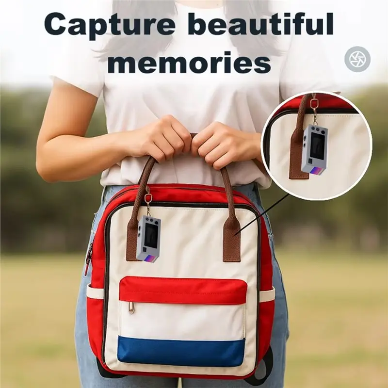 MACH-Mini Keychain Thumb Camera 1080P HD تسجيل الفيديو مع بطاقة 64G 130 درجة زاوية واسعة عدسة شاشة الكريستال السائل الشاشة