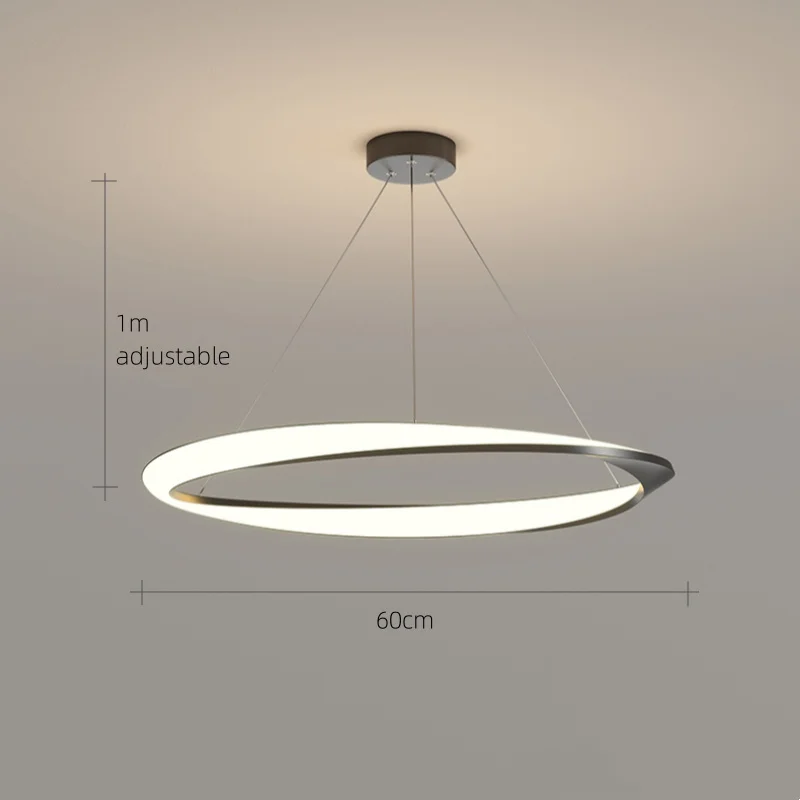 Nordic hanging lamps circular ring modern minimalist pendant lights dining room bedroom dining table indoor lighting fixtures