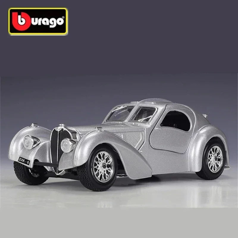 Bburago 1:24 1936 Bugatti 57SC Atlantic Alloy Classic Car Model Diecasts Metal Toy Vehicles Car Model Simulation Collection Gift