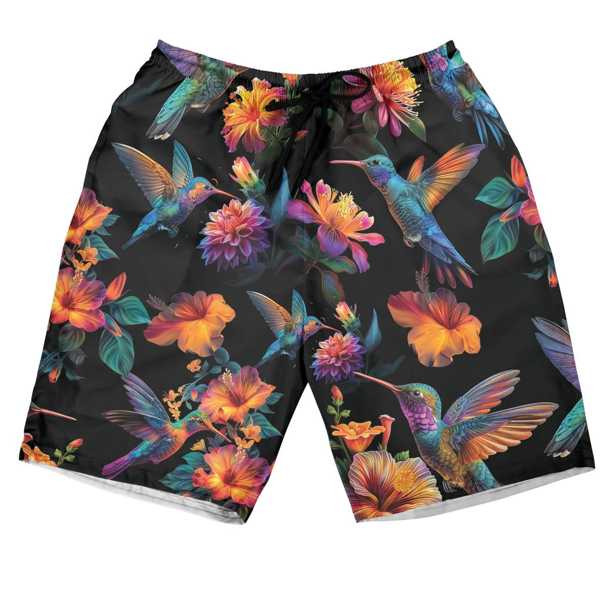 2025 Hummingbird Men's Swim Trunks Bird Lovers Mens Swim Trunks With Mesh Lining Swimwear Bathing Child Hawaiian Beach Shorts