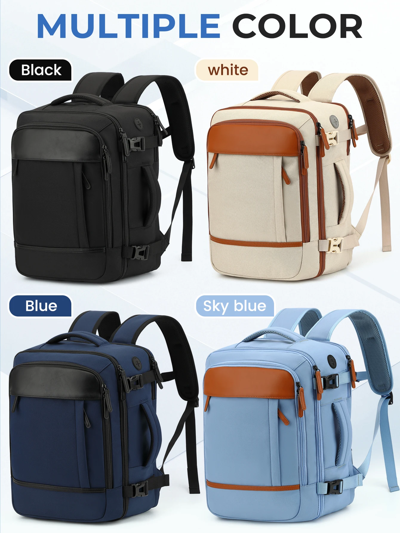 Kabine Flugzeug Reise rucksack Ryanair 40x30x20, Handgepäck Kabine Rucksack Wizzair 40x30x20 Handgepäck Männer Frauen 15.6Zoll Laptop taschen – Detail 2