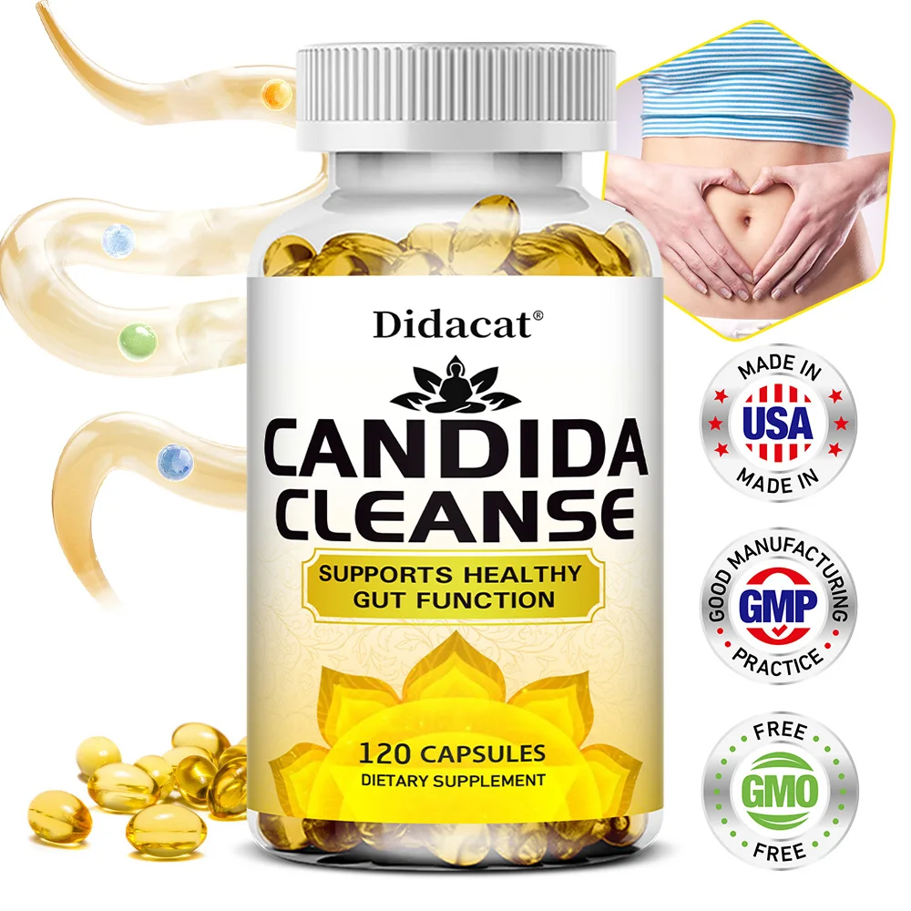 

Candida Cleanse Capsules - Intestinal Cleansing and Detoxification, Promote Digestion & Metabolism,Antioxidant