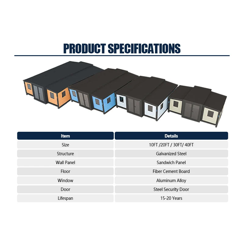 Prefab Expandable Container House Bathroom Unit for Hotel Office Building Hurricane Proof Sandwich Panel 20FT/40FT Customizable