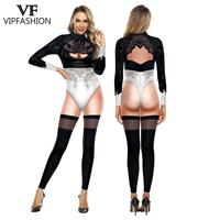 VIP FASHION Halloween Party 3D Print Sexy Cosplay Costume Female Zentai Catsuit Bodysuit Jumpsuit Adults