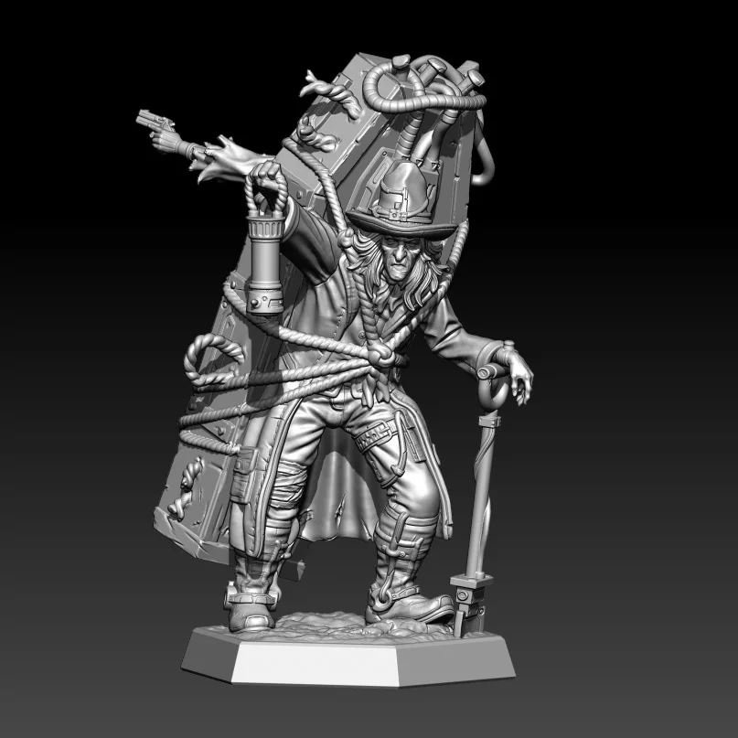 100mm Resin Model Hell Traveler Figure Sculpture Unpainted No Color RW-1086