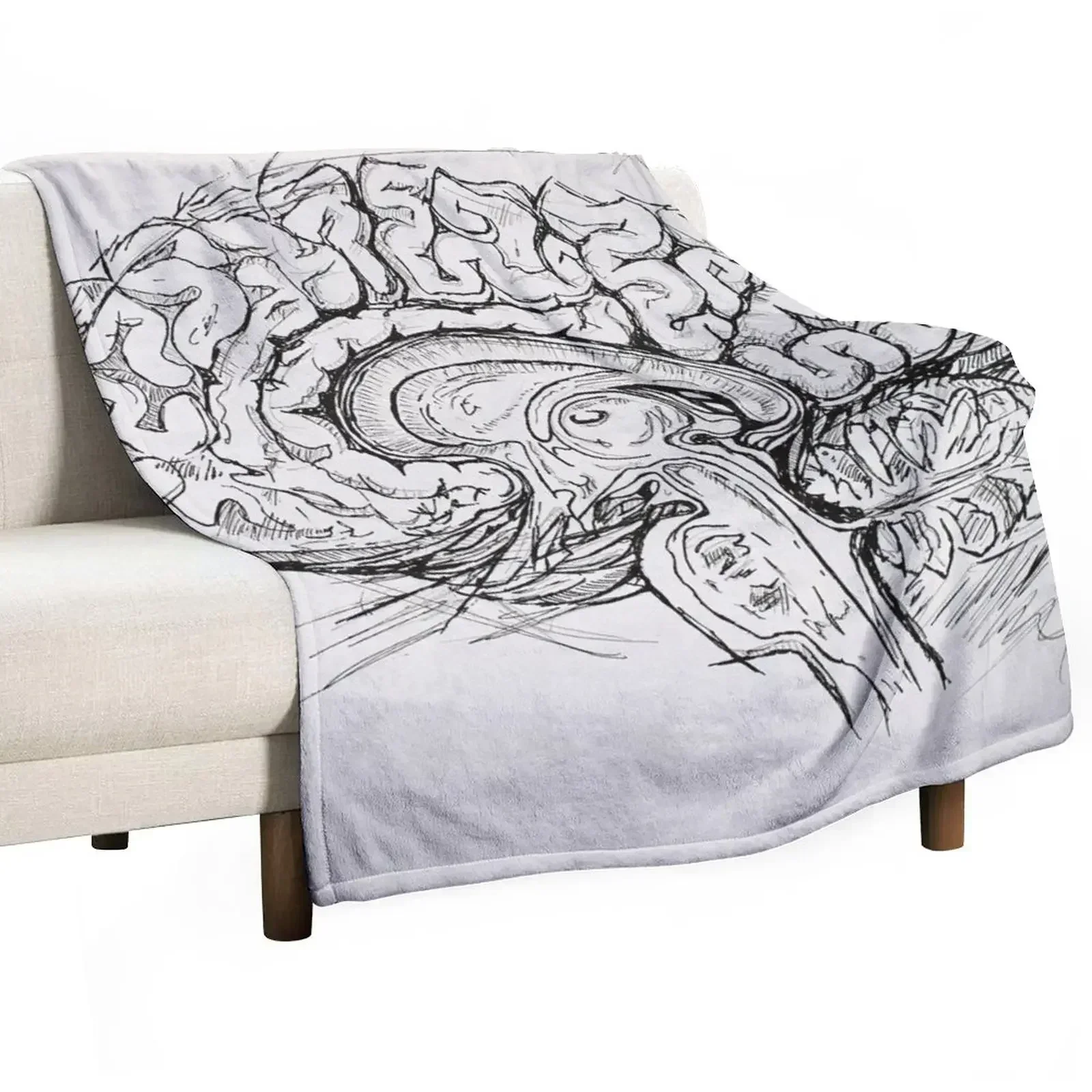 Brain Throw Blanket Winter beds for babies Blankets