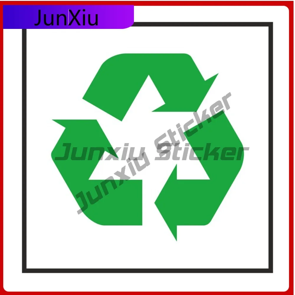

Green Cycle Recycle Sign Vinyl Exterior Stickers Accessories Custom Van Stickers And Decals Camping Car Decoration Accessories