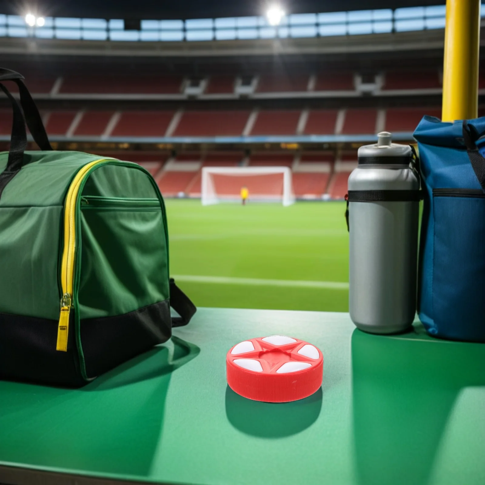 

1pcs Red Inline Hockey Puck Durable Training Equipment For Street Field Roller Hockey Practice High Visibility Performance